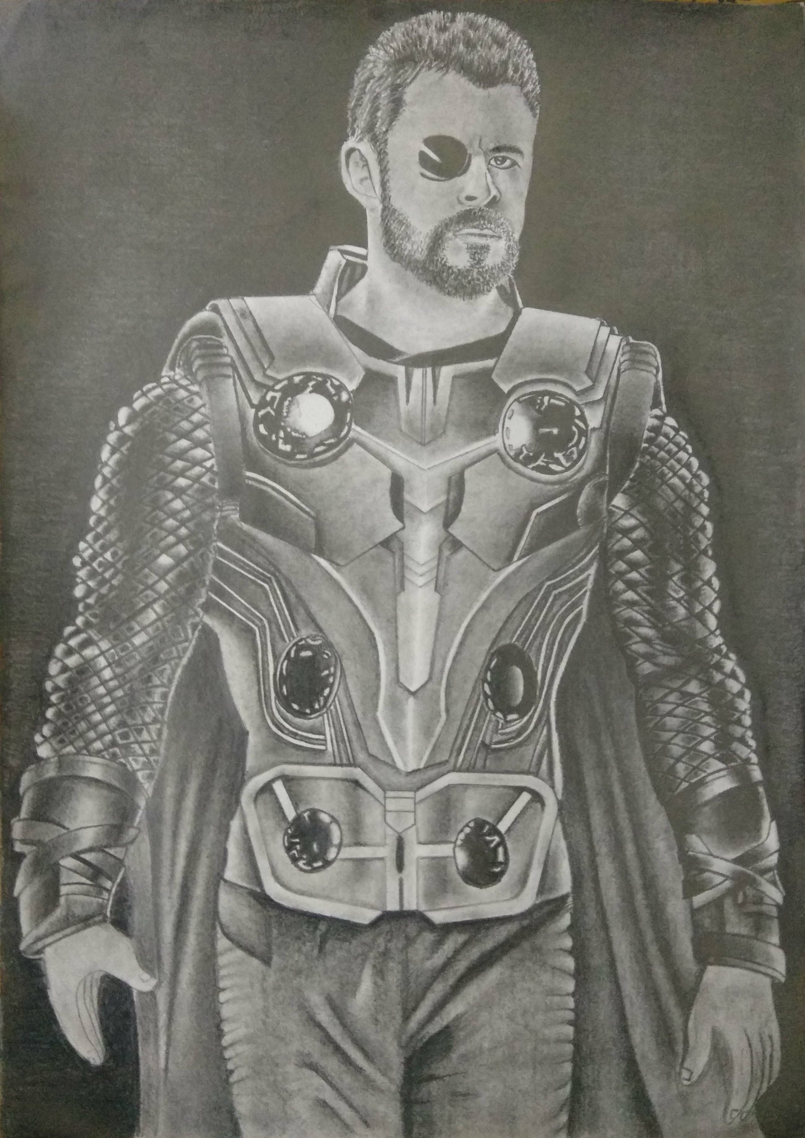 Drawing of Thor